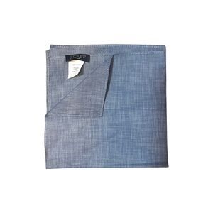 J.Crew Blue 100% Cotton Chambray Pocket Square Men’s GUC